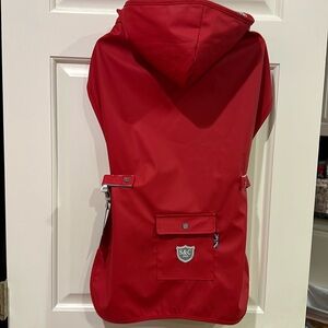 Sydney & Company dog red rain coat